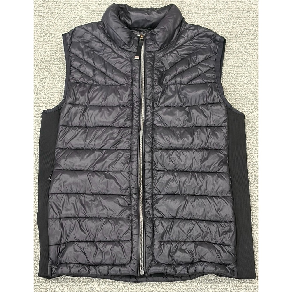 Gap Vest Men's Medium Dark Gray Black PrimaLoft Quilted Puffer Outerwear
